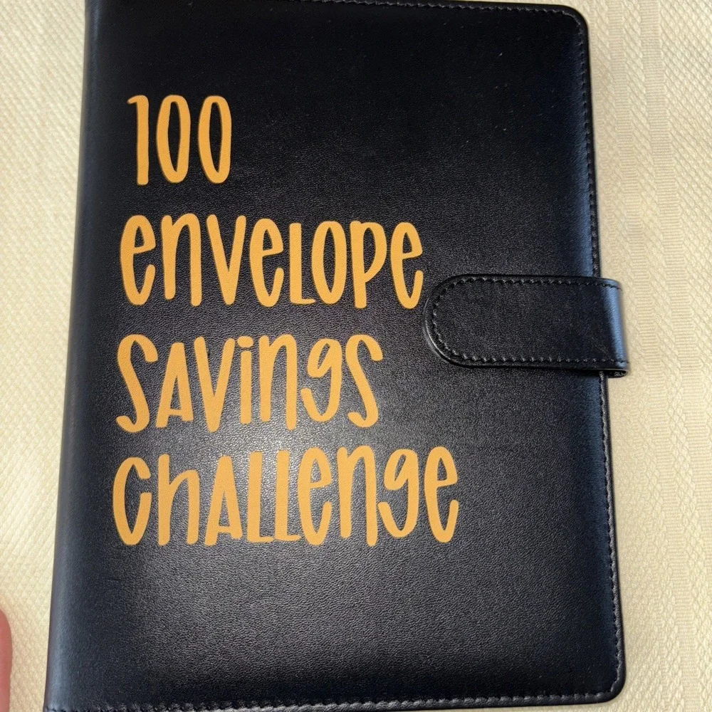 Money‎ Saving Binder 25 Card Sleeves 1-100 with Cash Envelopes Budget Planner
